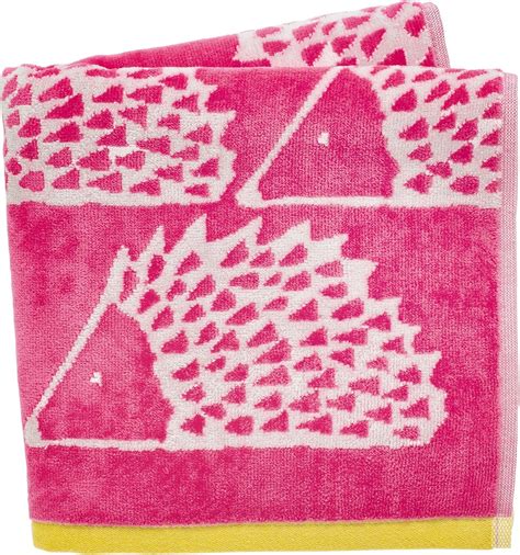 Scion Towels Spike The Hedgehog Bath Sheet Pink Uk Home