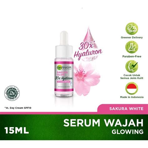 Jual Garnier Sakura Glow Hyaluron 30x Booster Serum Skin Care 15 Ml