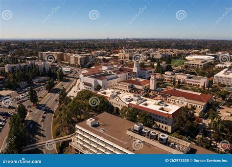 San Diego State University College Campus, Shot with Drone Stock Photo ...