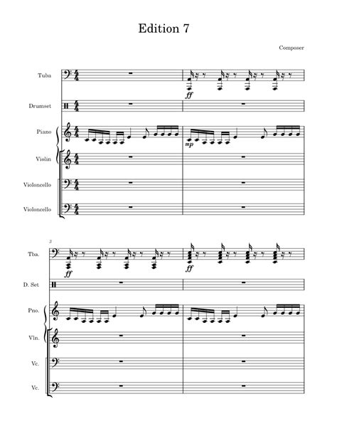 Edition 8 Battle Theme Sheet Music For Piano Tuba Violin Cello And More Instruments Piano