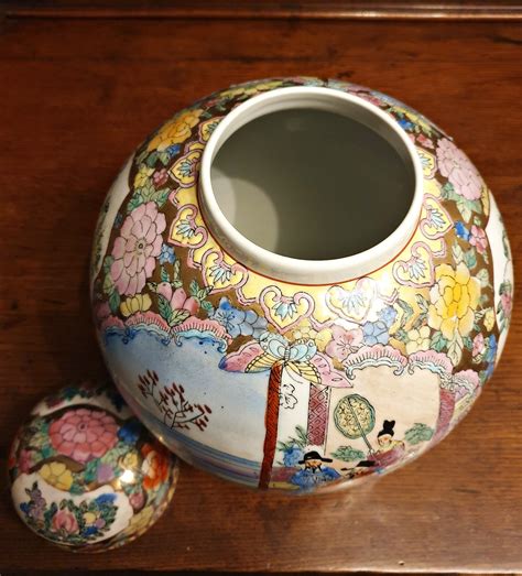 Chinese Ginger Jar Famille Rose Porcelain China Etsy