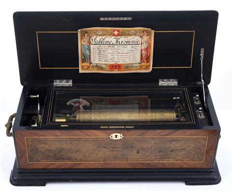 19th Century Inlaid Lever Wind Music Box Musical Boxes And Automata