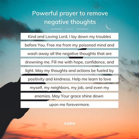 Powerful Prayer To Remove Negative Thoughts Avepray