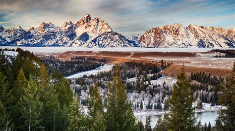 Papel De Parede Rvores Panorama Lago Natureza Reflex O Neve