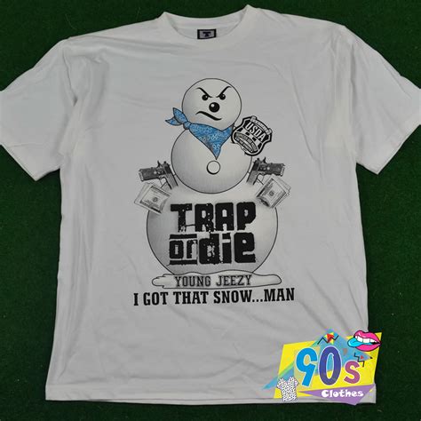 Vintage Young Jeezy Trap Or Die Snowman T Shirt - 90sclothes.com