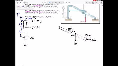 Statics Final Exam Problem 4 Frames And Machines YouTube