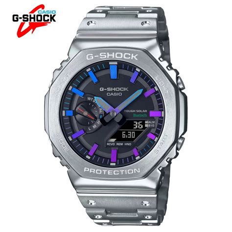 G SHOCK GM B2100 Silver Purple Novo Design Royal Oak Modificado