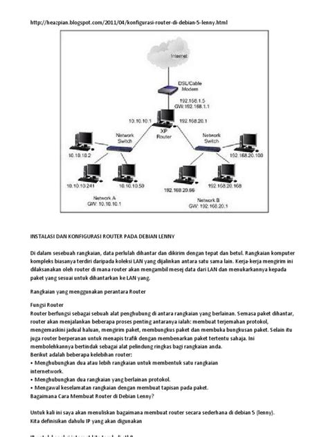 PDF Instalasi Dan Konfigurasi Router Pada Debian Lenny DOKUMEN TIPS