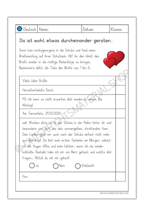 A German Worksheet With Two Hearts And The Words Do Ist Wohl