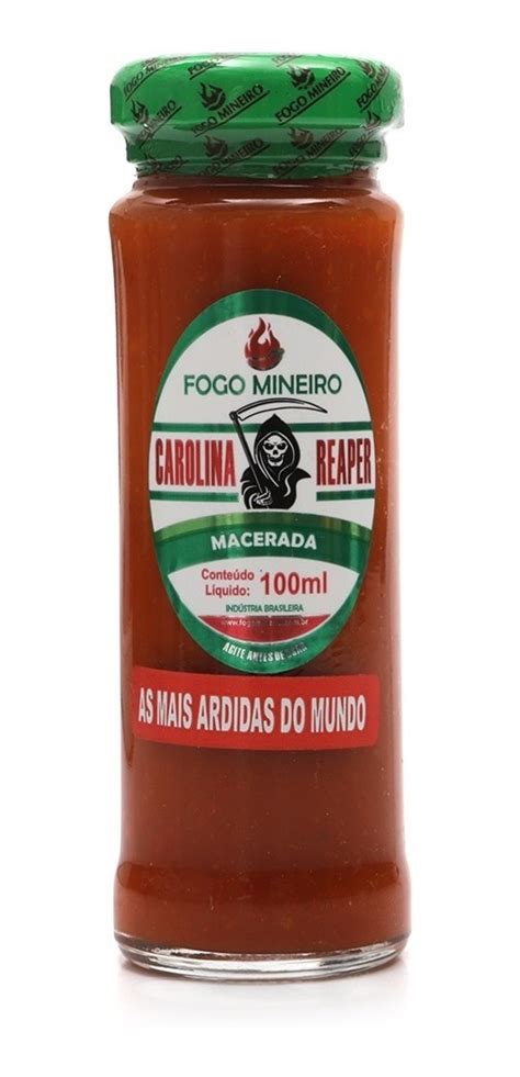 Pimenta Carolina Reaper Macerada 100ml Fogo Mineiro Mercado Livre