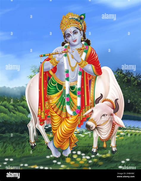 Lord Krishna And Cow Hi Res Stock Photography And Images Alamy