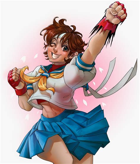 Artstation Sakura Street Fighter Fanart