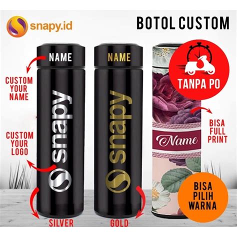 Jual Botol Tumbler Termos H Led Suhu Custom Souvenir Promosi Murah