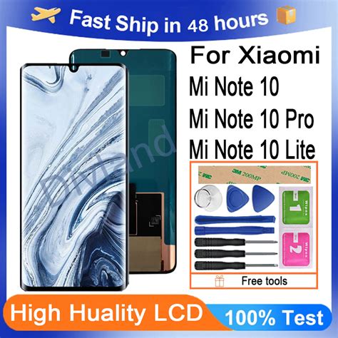 Original AMOLED 6 47 Inch Xiaomi Mi CC9 Pro Note 10 Note 10 Pro 10