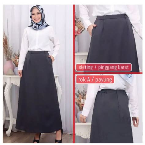 Jual Rok Line A Polos Rok Panjang Wanita Rok Kerja Wanita Rok Kantor