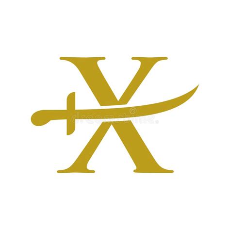 Letter X Swords Logo Vector Template Swords Icon For Protection And