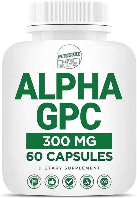 Alpha Gpc Purisure Alpha Gpc Capsules Mg Nootropic Brain Booster