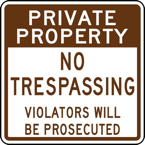 Private Property No Trespassing Sign W By Safetysign