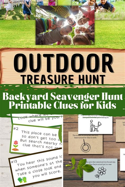 Backyard Scavenger Hunt Printable Ideas with 27 Fresh Clues - Fun Party Pop