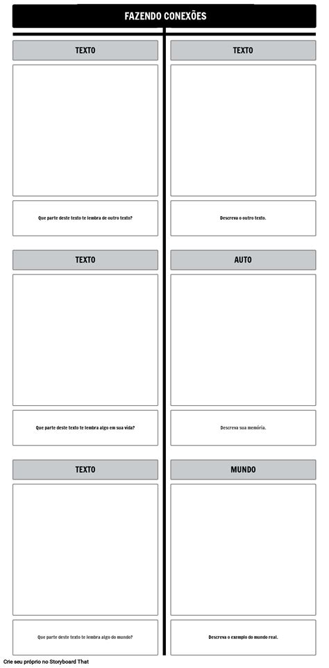 Modelo De T Chart De Conex Es De Texto Storyboard