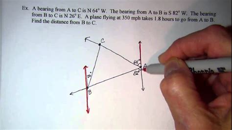 Applications Of Right Triangles Bearing 2 YouTube