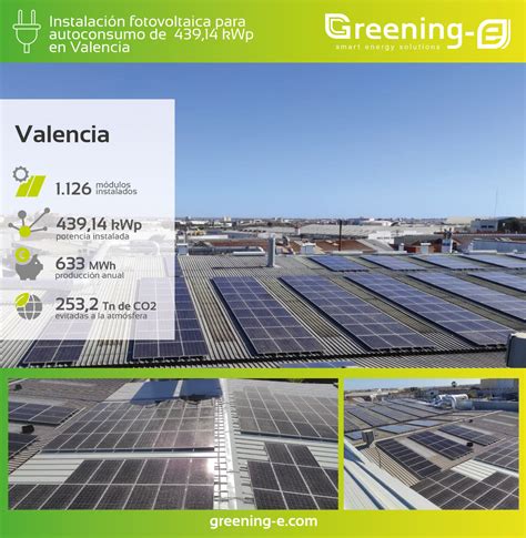 Instalación fotovoltaica para autoconsumo de 439 14 kWp en Valencia