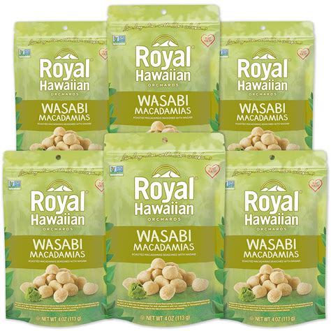 Amazon Royal Hawaiian Orchards Wasabi Macadamia Nuts Oz Pack Of