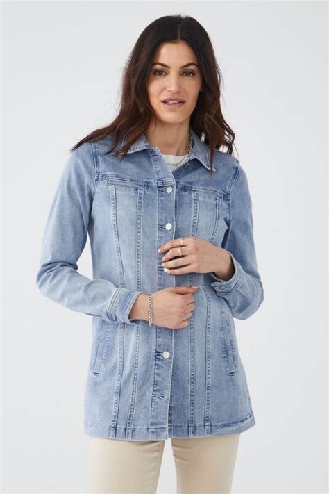 Light Wash Long Denim Jacket