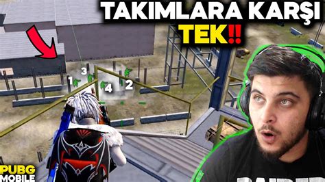 TAKIMLARA KARŞI TEK HERKES ÜZERİME OYNADI PUBG MOBILE YouTube