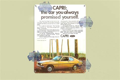 Ford Capri Tin Sign Ga