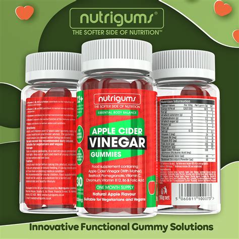 Nutrigums Apple Cider Vinegar Complex With Mother Mg Per