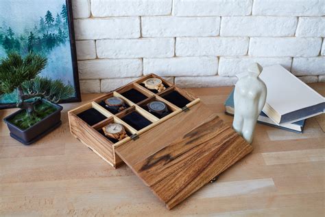 Uhrenbox Aus Holz F R Uhren Uhrenbox F R M Nner Mit Etsy