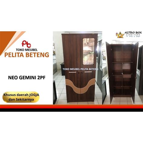 Jual Lemari Pakaian Astrobox Lp Neo Gemini Pintu Jogja Shopee Indonesia