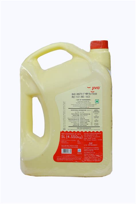 JIVO Cold Press Canola Oil 5ltr Agam Whole Sale