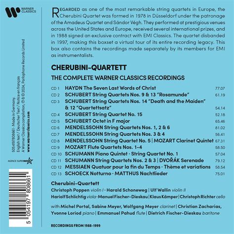 The Complete Warner Classics Recordings Cherubini Quartett La Boîte