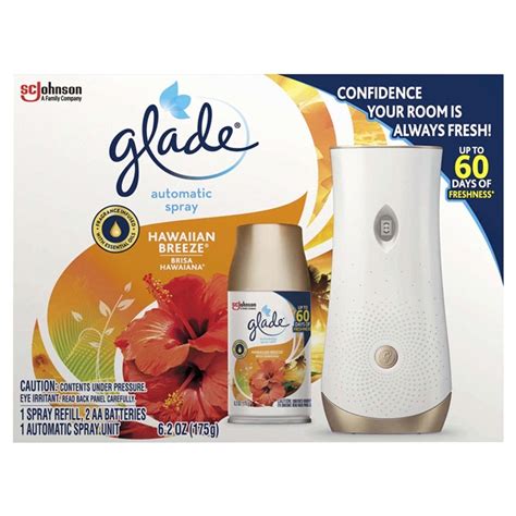 Glade Automatic Spray Air Freshener Starter Kit Hawaiian Breeze 62oz