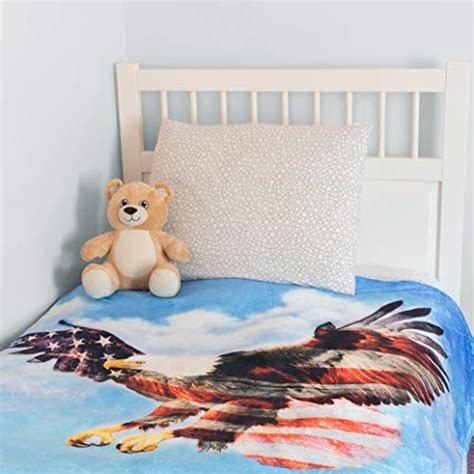 Bald Eagle Throw Blanket Extra Large American Flag Eagle Blanket For