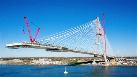 north americas longest cable stayed bridge   completed