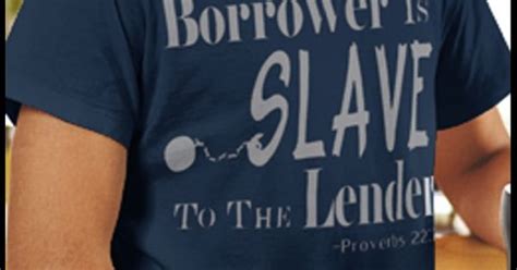 Dave Ramsey Inspired T Shirt The Borrower Is Slave To The Lender Perfect For Anyone Working To