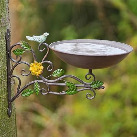 Amazon Houyang Wall Mounted Birdbath Metal Bird Baths For Outdoor