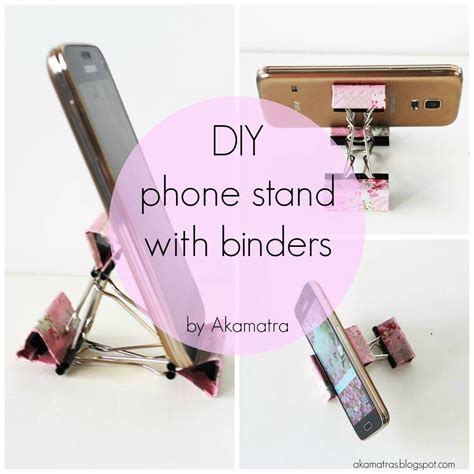 DIY smart phone stand with binders - Full tutorial - Akamatra