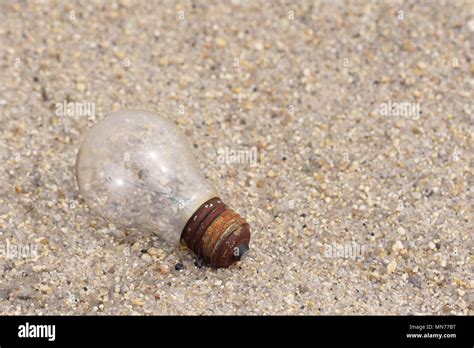 electric light bulb  sand stock photo alamy