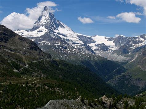 Matterhorn, Zermatt stock photo. Image of river, landscape - 10504732