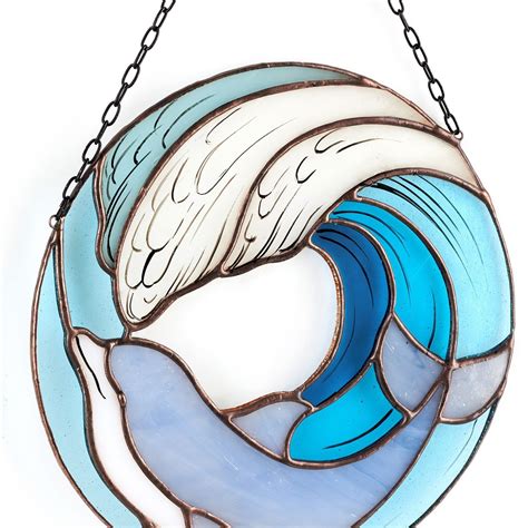 Dolphin Stained Glass Suncatcher Avalglass