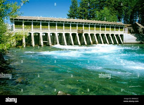 Small river dam Stock Photo - Alamy