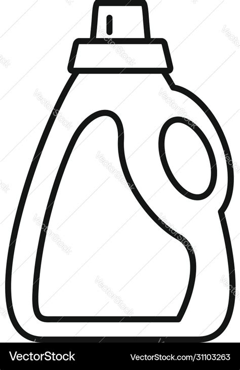 Detergent Bottle Icon Outline Style Royalty Free Vector