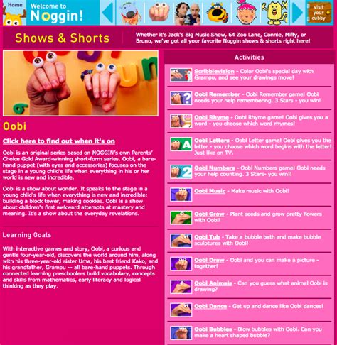 Image - Noggin.com Oobi Show Page.png | Oobi Wiki | FANDOM powered by Wikia