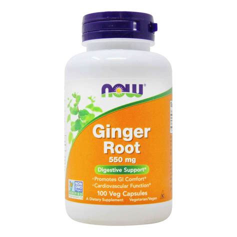 Now Foods Ginger Root 550 Mg 100 Veg Capsules Walmart