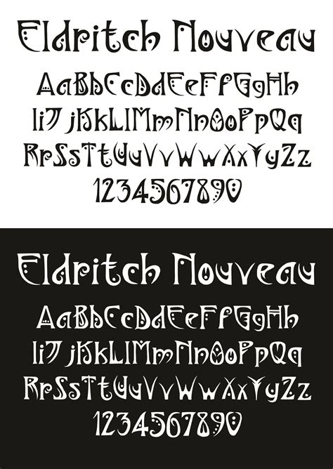 art nouveau fonts