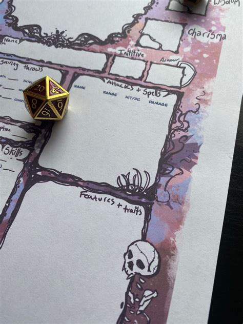 The Necromancer Digital Download Dnd 5e Character Sheet Etsy Uk